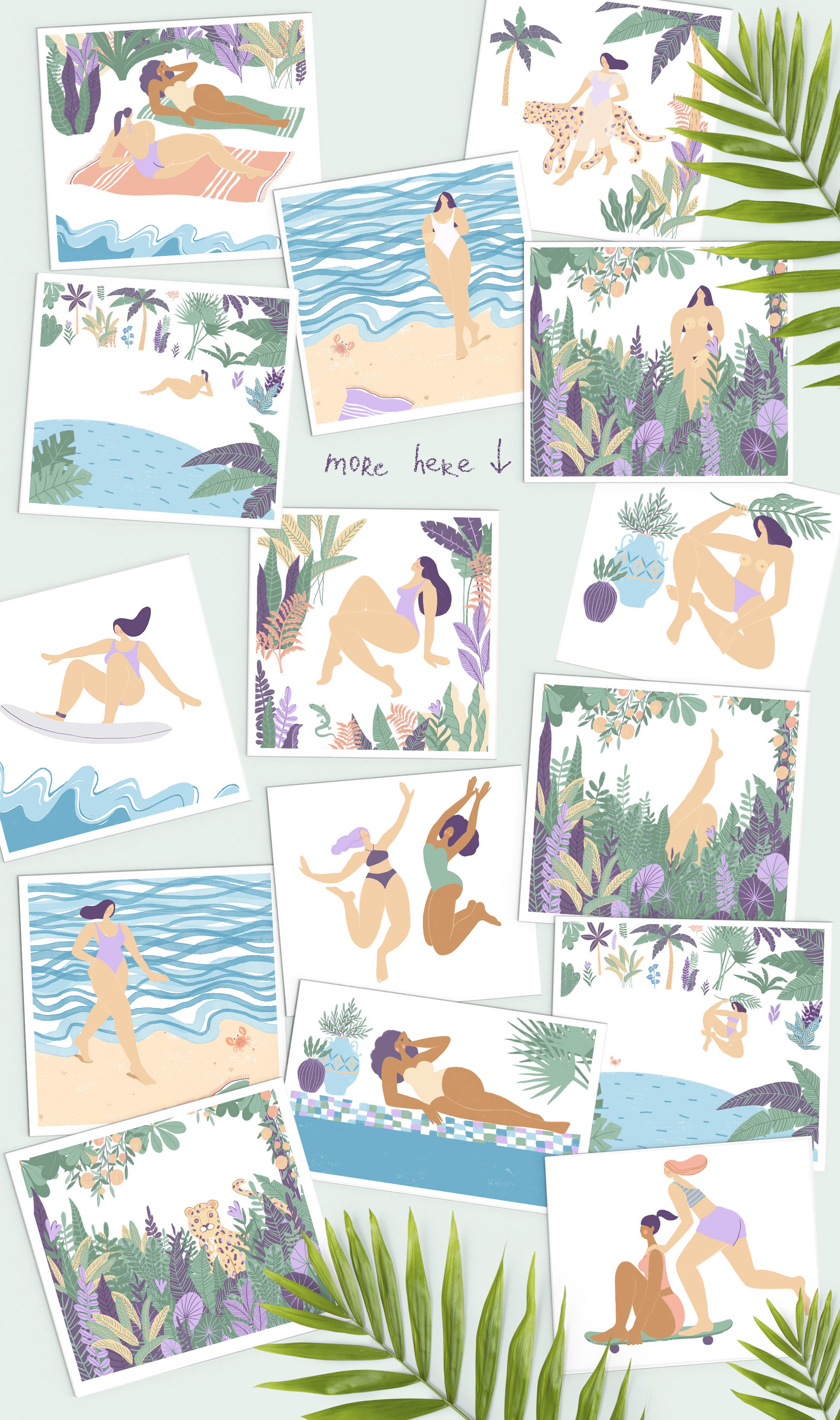 Girls in Paradise graphic set