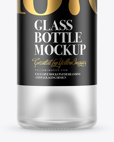 Frosted Glass Vodka Bottle Mockup