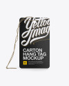 Carton Hang Tag Mockup (Front &amp; Back Views)