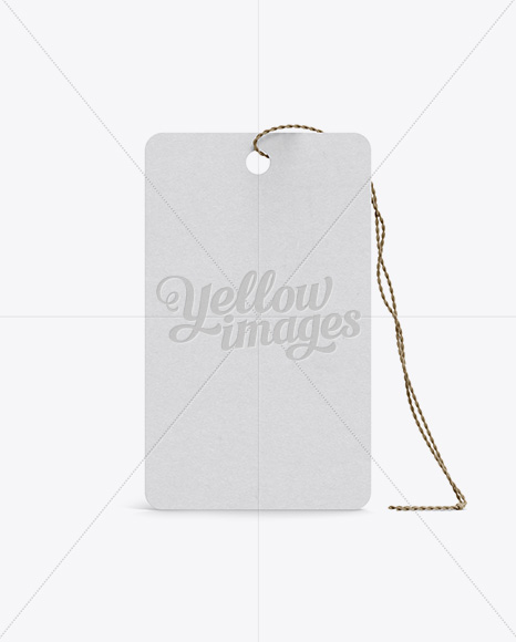 Carton Hang Tag Mockup (Front &amp; Back Views)