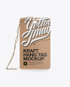 Kraft Hang Tag Mockup (Front & Back Views)