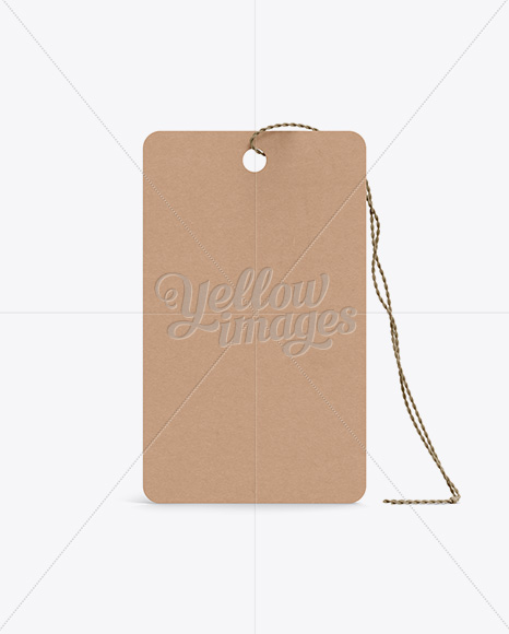 Kraft Hang Tag Mockup (Front & Back Views)