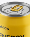 250ml Matte Aluminium Can Mockup (High-Angle Shot)