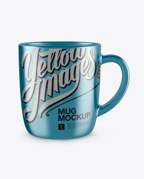 Textured Metal Mug Mockup