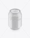 250ml Aluminium Can With Glossy Finish Mockup (High-Angle Shot)