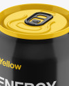 250ml Aluminium Can With Glossy Finish Mockup (High-Angle Shot)