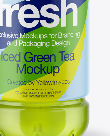 0,5L Iced Green Tea Bottle Mockup