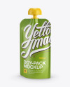 Matte Doy-Pack Mockup - Halfside View