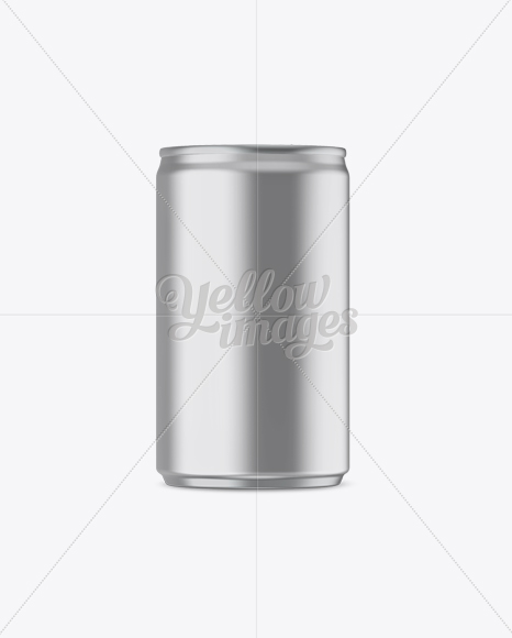 150ml Metallic Aluminium Can Mockup (Eye-Level Shot)