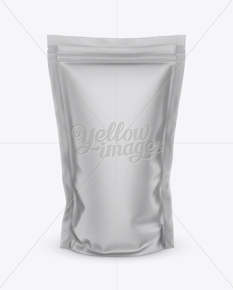 Matte Stand Up Pouch With Zipper Mockup Mockup - Front View