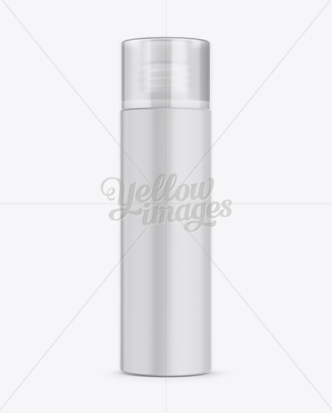 Plastic Cosmetic Bottle With Frosted Cap Mockup