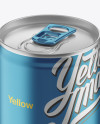 150ml Metallic Aluminium Can Mockup (High-Angle Shot)