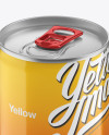 150ml Glossy Aluminium Can Mockup (High-Angle Shot)