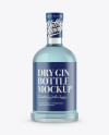 Clear Glass Dry Gin Bottle Mockup