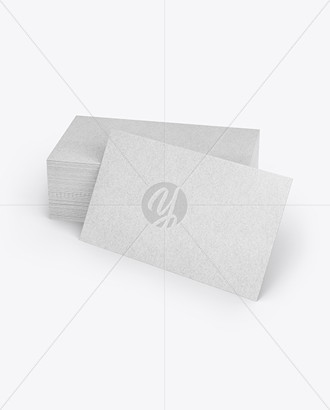 Stack of Kraft Business Cards Mockup