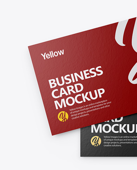 Paper Business Cards Mockup