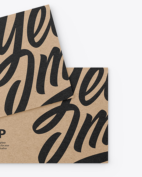 Kraft Business Cards Mockup