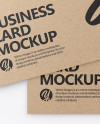 Kraft Business Cards Mockup