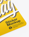 Square Sticker Mockup