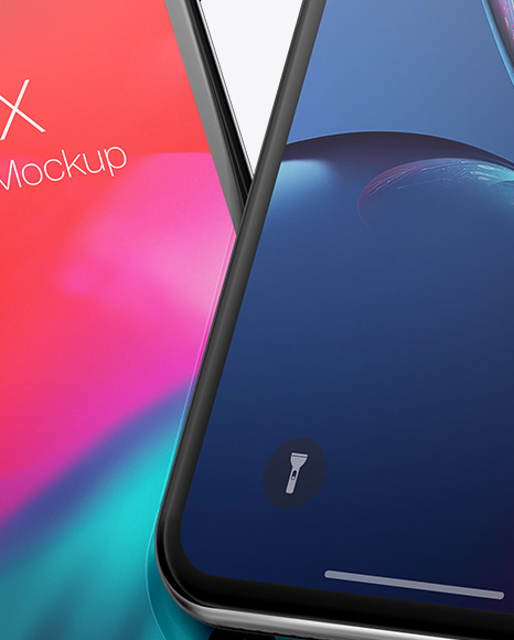 Two Apple iPhones X Mockup