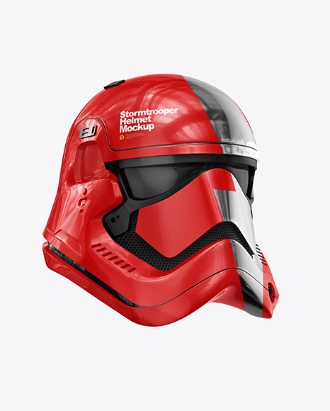 Glossy Stormtrooper Helmet Mockup