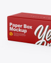 Matte Paper Box Mockup