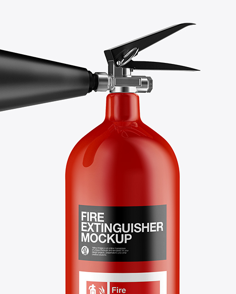 Glossy Fire Extinguisher Mockup