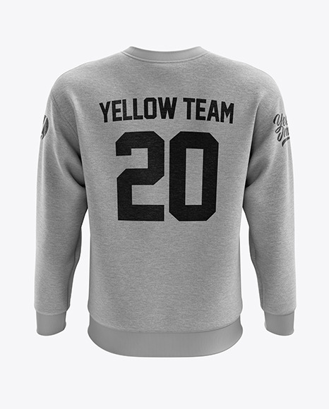 Men’s Heather Midweight Sweatshirt mockup (Back View)