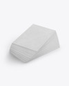 Stack of Kraft Business Cards Mockup