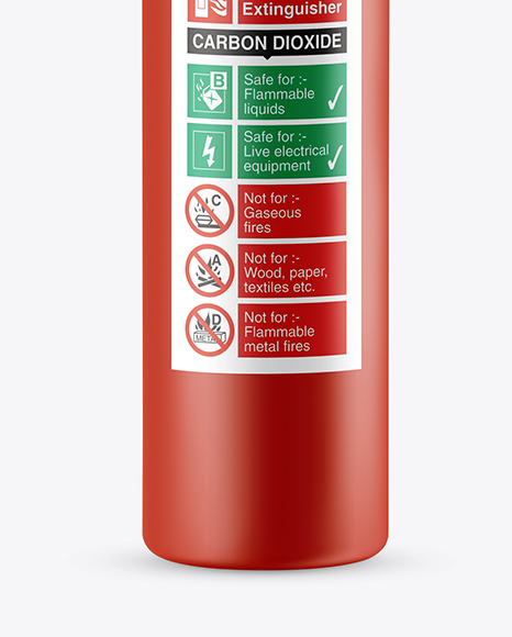 Matte Fire Extinguisher Mockup