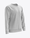 Men’s Heather Midweight Sweatshirt mockup (Right Half Side View)