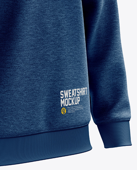 Men’s Heather Midweight Sweatshirt mockup (Right Half Side View)