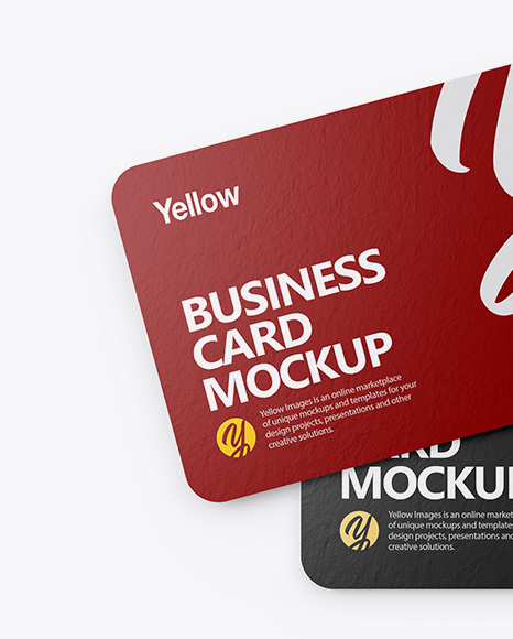 Paper Business Cards Mockup