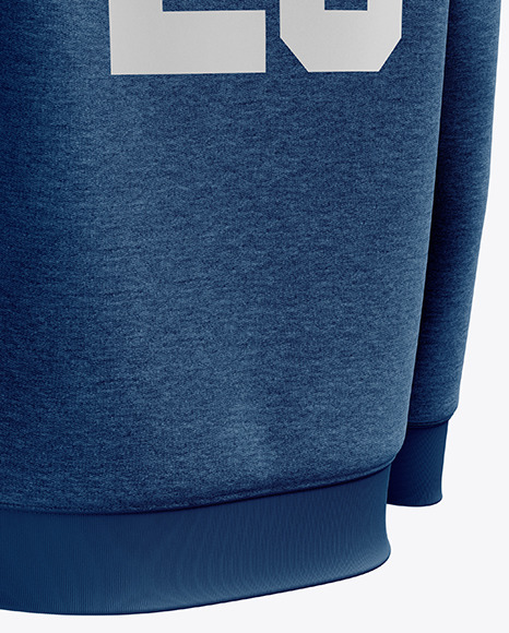 Men’s Heather Midweight Sweatshirt mockup (Back Half Side View)