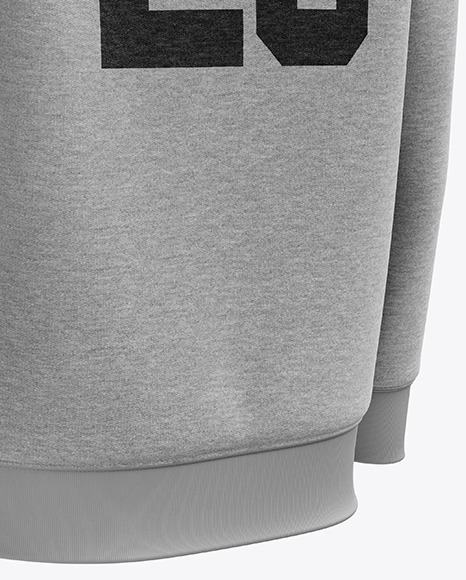 Men’s Heather Midweight Sweatshirt mockup (Back Half Side View)