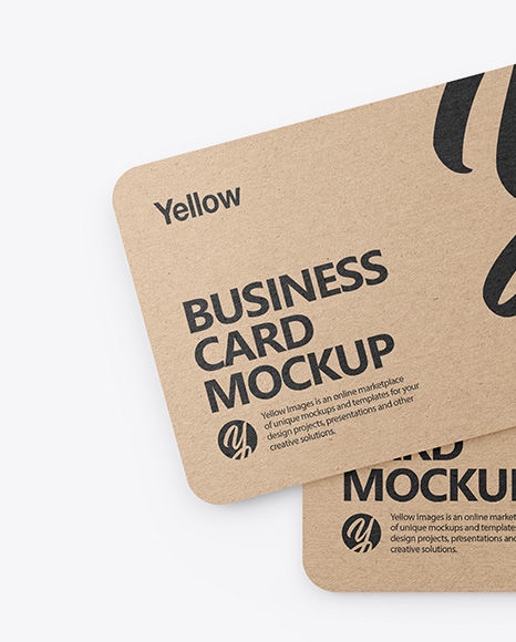 Kraft Business Cards Mockup