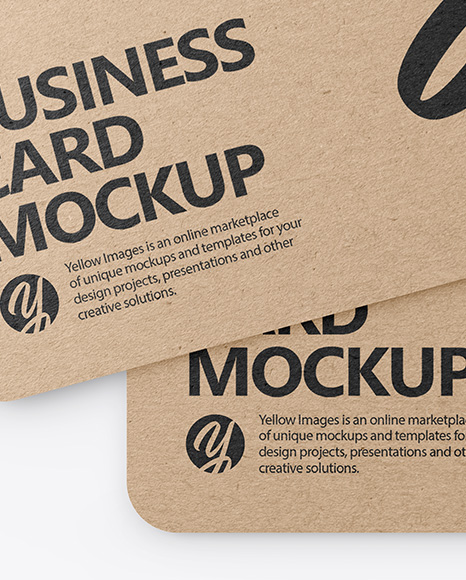 Kraft Business Cards Mockup