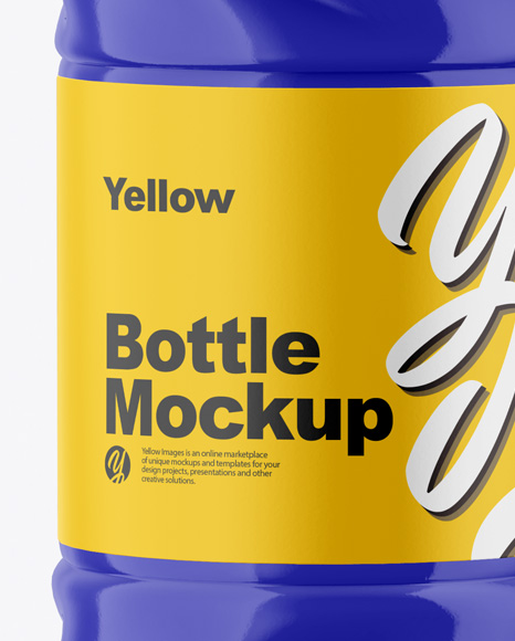 Glossy Plastic Bottle Mockup