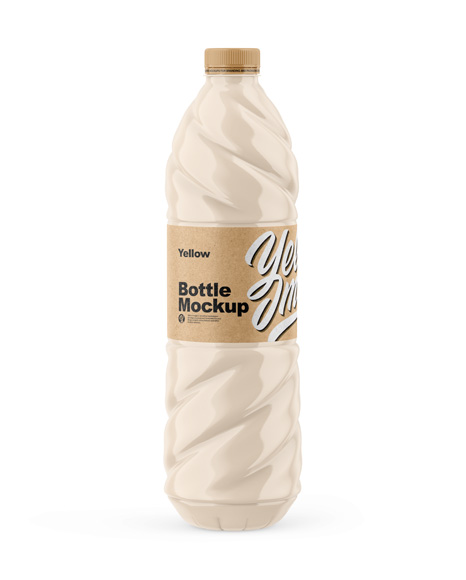 Glossy Plastic Bottle Mockup