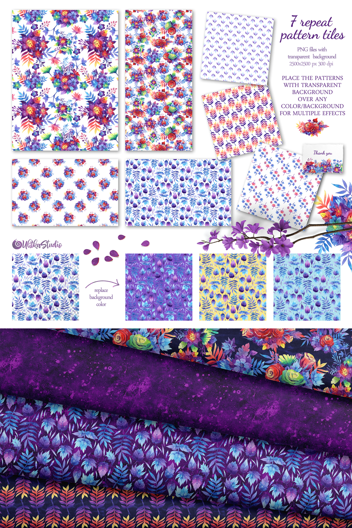 Galactic Garden. Galaxy floral watercolor collections! Galactic Garden. Galaxy floral watercolor collections!