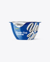 Glossy Plastic Cup with Foil Lid Mockup