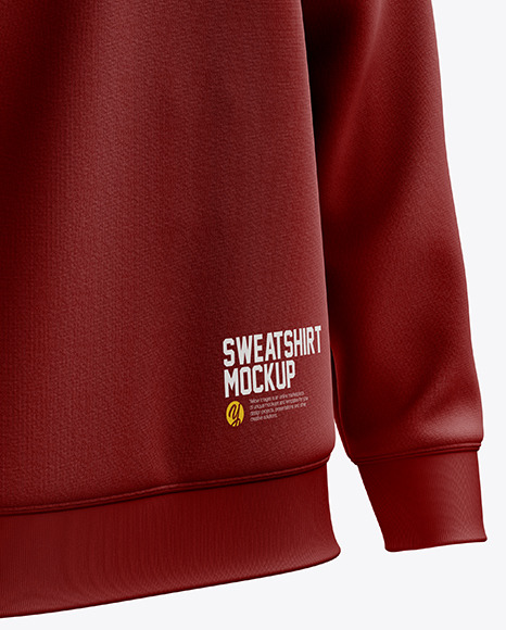 Men’s Midweight Sweatshirt mockup (Right Half Side View)