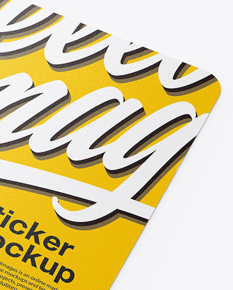 Textured Square Sticker Mockup