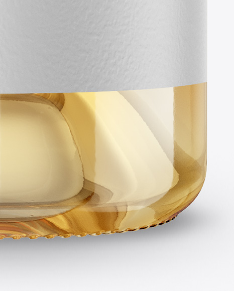 Clear Glass White Wine Bottle Mockup