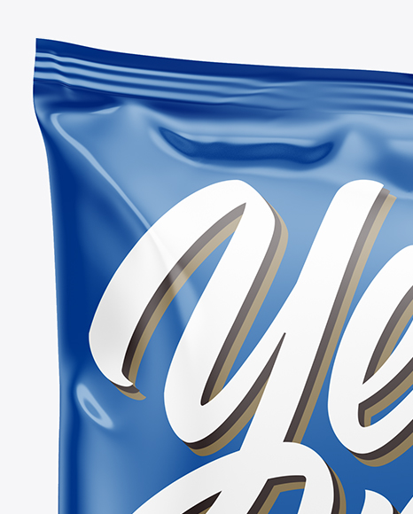 Glossy Snack Bag Mockup