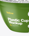 Matte Plastic Cup with Foil Lid Mockup