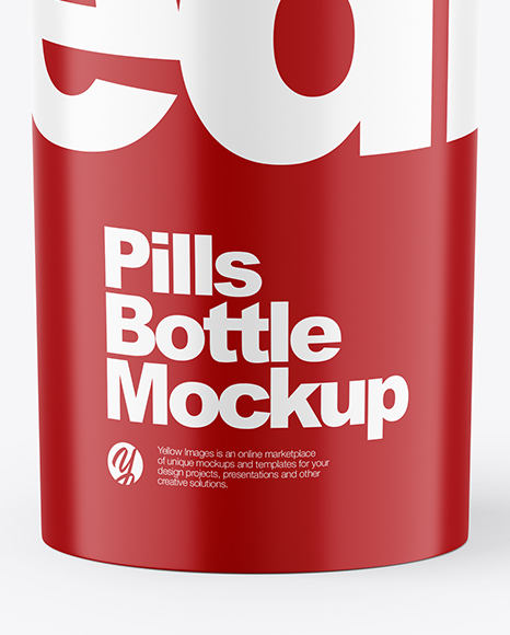 Matte Pills Bottle Mockup