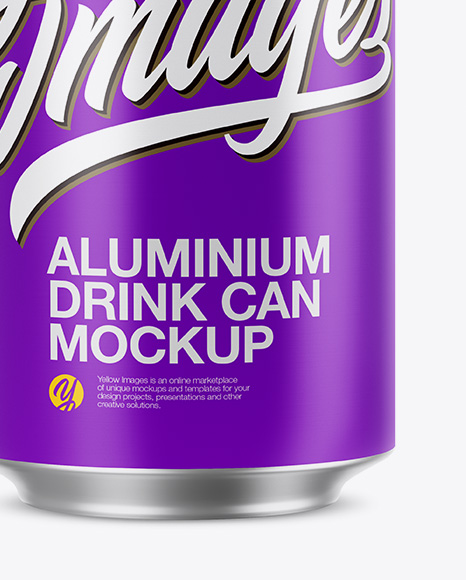 Matte Aluminium Can Mockup