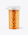 Orange Pills Bottle Mockup