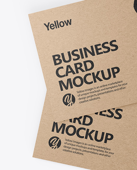 Kraft Business Cards Mockup